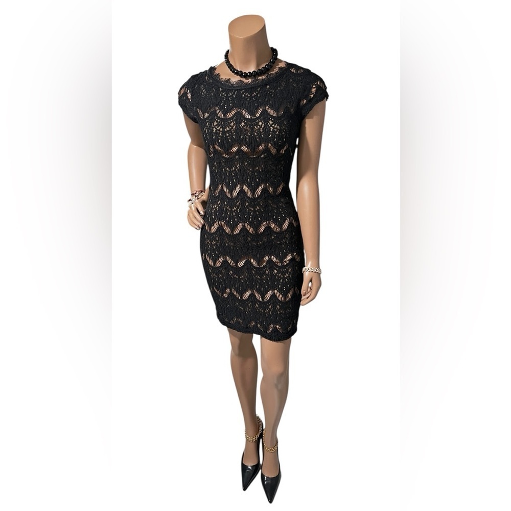 B Darlin Black Lace Mini Dress☑️ - Picture 3 of 10